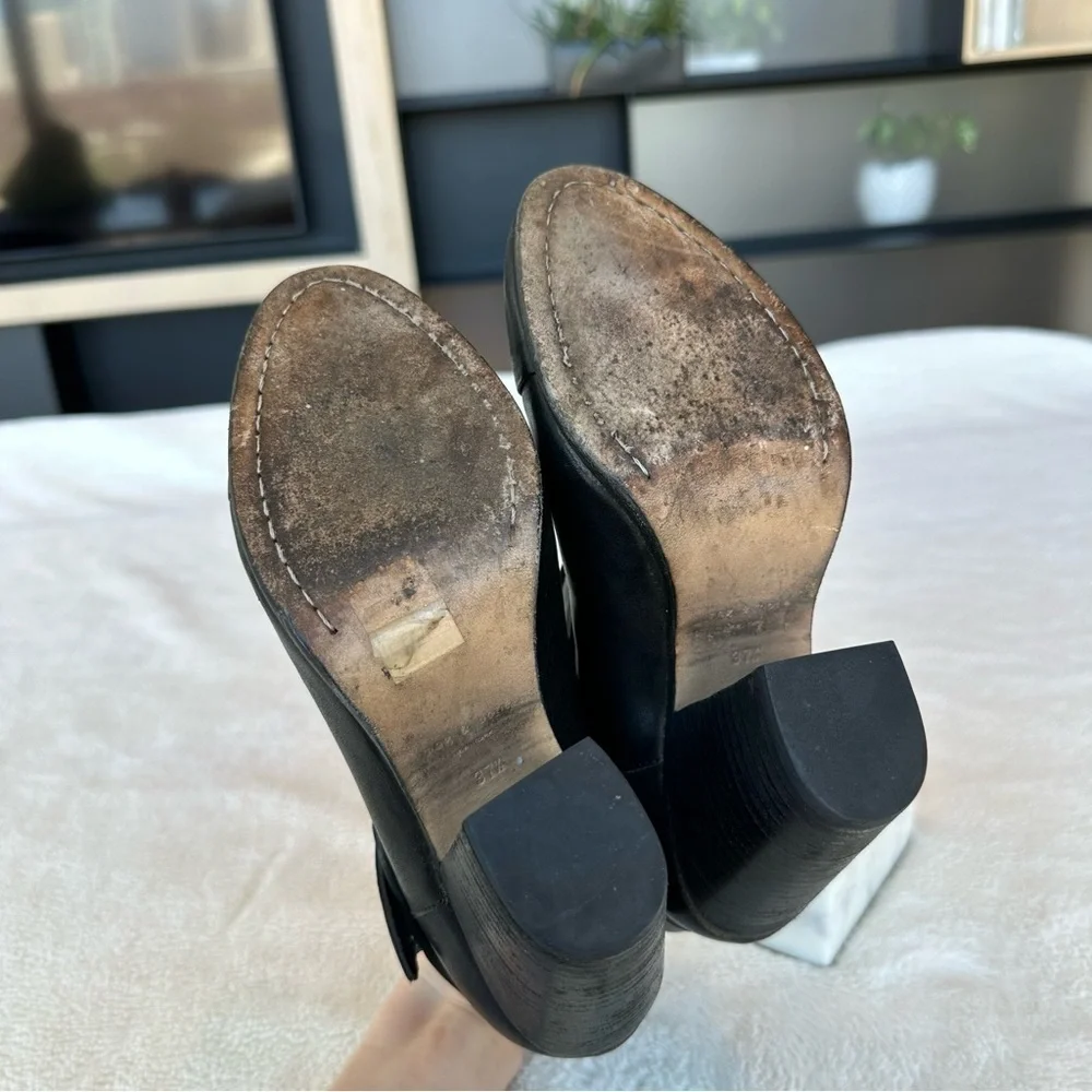 rag & bone 240 mm Kinsey Ankle Black Leather Booties Boots EU 37.5 US 7.5 - Picture 10 of 14